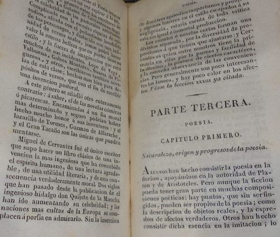 COMPENDIO DE LAS LECCIONES SOBRE LA RETÓRICA Y BELLAS LETRAS DE HUGO BLAIR, J. L. M. y S. (José Luis Munarriz), IMPRENTA DE GARRIGA, 1819